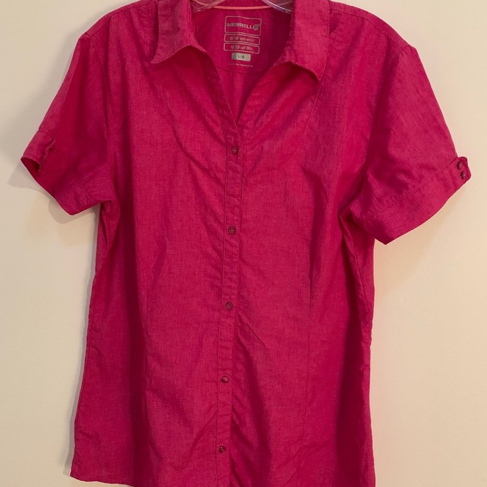 Merrell Fuchsia Quarter Sleeve Blouse